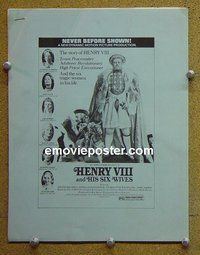 #A372 HENRY 8 & HIS 6 WIVES pressbook '73 Rampling