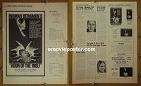 #A391 HOUR OF THE WOLF pressbook '68 Ingmar Bergman