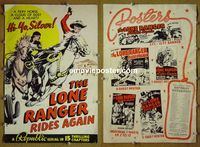 #A495 LONE RANGER RIDES AGAIN re-creation pressbook '70s Robert Livingston in the title role, serial