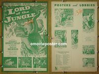 #A498 LORD OF THE JUNGLE pressbook '55 Bomba