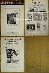 #A545 MARNIE pressbook '64 Connery, Hitchcock