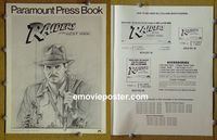 #A678 RAIDERS OF THE LOST ARK pressbook '81 Ford