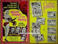 #A695 RIGHT HAND OF THE DEVIL pressbook '63 cool!