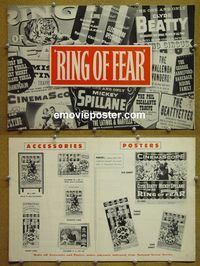 #A696 RING OF FEAR pressbook '54 Mickey Spillane