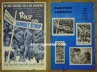 #A698 RIOT ON SUNSET STRIP pressbook '67 crazy teens!