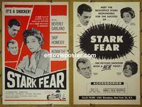 #A796 STARK FEAR pressbook '61 Beverly Garland!