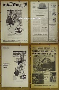 #A809 STUDY IN TERROR pressbook '66 Sherlock Holmes