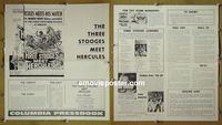 #A023 3 STOOGES MEET HERCULES pressbook '61 Moe, Larry