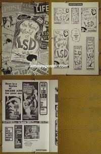 #A896 WEIRD WORLD OF LSD pressbook '67 Robert Ground