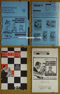 #A913 WINNING pressbook '69 Newman, car racing!