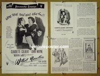 #A915 WITHOUT RESERVATIONS pressbook R60s John Wayne