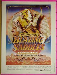 B005 BLAZING SADDLES 30x40 movie poster '74 Mel Brooks!