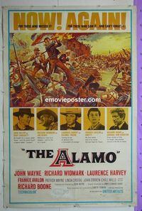 B084 ALAMO 40x60 movie poster R67 John Wayne, Richard Widmark