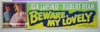 B059 BEWARE MY LOVELY banner movie poster '52 Lupino, Ryan