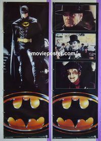 B054 BATMAN 2 door panel movie posters '89 Keaton, Nicholson