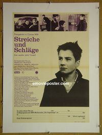 B125 400 BLOWS linen East German movie poster '59 Francois Truffaut