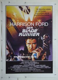 B134 BLADE RUNNER linen German movie poster '82 Harrison Ford