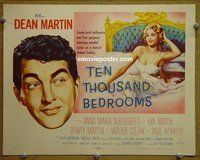 C061 10,000 BEDROOMS title lobby card '57 Dean Martin