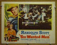 C631 10 WANTED MEN lobby card '54 Randolph Scott, J. Brando