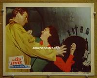 C641 13TH LETTER lobby card #6 '51 Otto Preminger