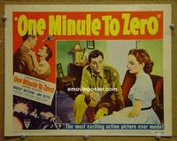 C623 1 MINUTE TO ZERO lobby card #3 '52 Robert Mitchum