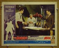 C721 AMAZING TRANSPARENT MAN lobby card #5 '59 Chapman
