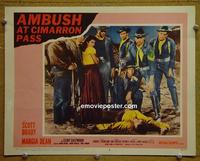 C722 AMBUSH AT CIMARRON PASS lobby card #3 '58 Scott Brady
