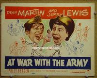 C106 AT WAR WITH THE ARMY title lobby card '51 Martin, Lewis