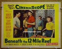 C803 BENEATH THE 12 MILE REEF lobby card #5 '53 Wagner