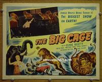 C128 BIG CAGE title lobby card R50 Clyde Beatty