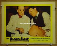 C838 BLACK SLEEP lobby card #7 '56 Basil Rathbone