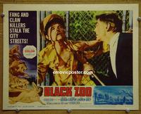 C840 BLACK ZOO lobby card #3 '63 horror, human prey!