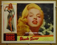 C848 BLONDE SINNER lobby card #3 '56 bad girl Diana Dors!