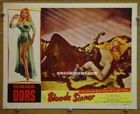 C849 BLONDE SINNER lobby card #4 '56 bad girl Diana Dors!