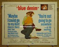 C138 BLUE DENIM title lobby card '59 Carol Lynley, DeWilde