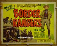 C142 BORDER RANGERS title lobby card '50 Don Red Barry