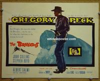 C147 BRAVADOS title lobby card '58 Gregory Peck
