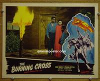 C905 BURNING CROSS lobby card #6 '47 Ku Klux Klan, great scene!