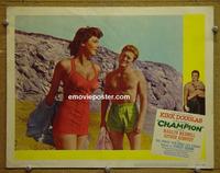 C933 CHAMPION lobby card #6 '49 bare-chested Kirk Douglas!