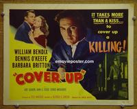 C189 COVER UP title lobby card '49 William Bendix, O'Keefe