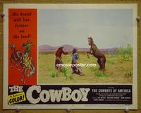 C973 COWBOY lobby card #6 '54 William Conrad, Ritter