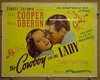 C190 COWBOY & THE LADY title lobby card R44 Gary Cooper