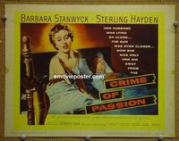 C193 CRIME OF PASSION title lobby card '57 Barbara Stanwyck