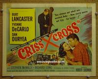 C194 CRISS CROSS title lobby card R58 Lancaster film noir!
