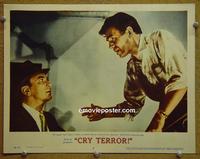 C984 CRY TERROR lobby card #3 58 film noir, James Mason
