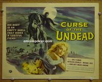 C198 CURSE OF THE UNDEAD title lobby card '59 lustful fiend!