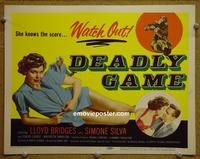 C202 DEADLY GAME title lobby card '54 Lloyd Bridges