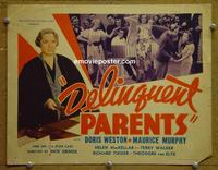 C204 DELINQUENT PARENTS title lobby card '38 or bad teens?