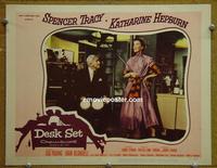 D033 DESK SET lobby card #7 '57 Spencer Tracy, Hepburn