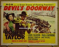 C212 DEVIL'S DOORWAY title lobby card '50 Robert Taylor
